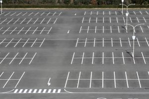 line markings on a parking lot